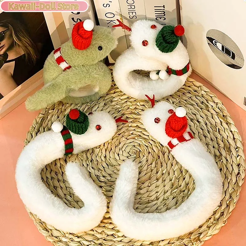 

1 Piece Chinese Mascot Cuff Bracelet 2025 Year Of The Snake Plush Toys Creative Zodiac Doll Cute Wrist Ornament