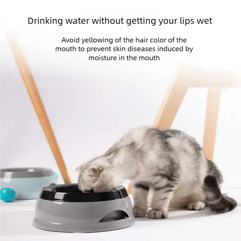 Pet Dog Bowls Floating Not Wetting Mouth Cat Bowl No Spill Drinking Water Feeder Plastic Portable Dog Bowl Dog Accessories