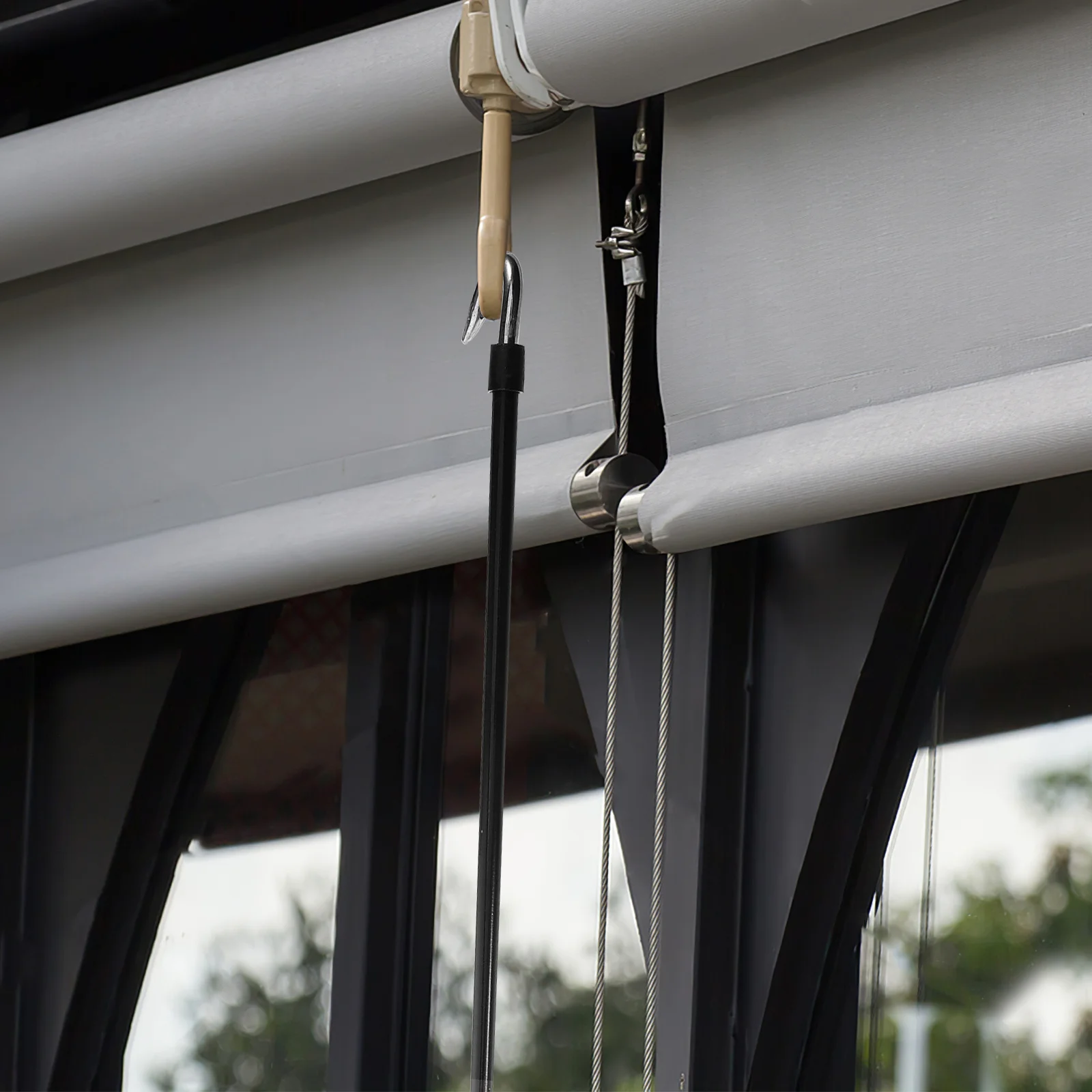 Toldo manual manivela lidar com sombra ao ar livre dossel universal substituição varinha toldo manual varinha rv sombra ferramenta de retração