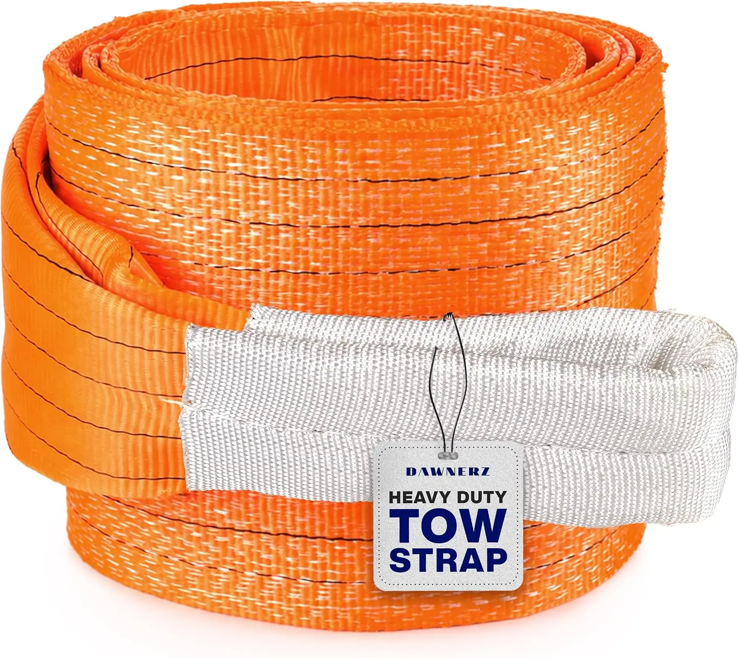 Recovery Tow Strap Heavy Duty 20 ft 180 000 lbs MBS | Tow Rope 6 m 80 US Tons for Truck Bus and Tractor