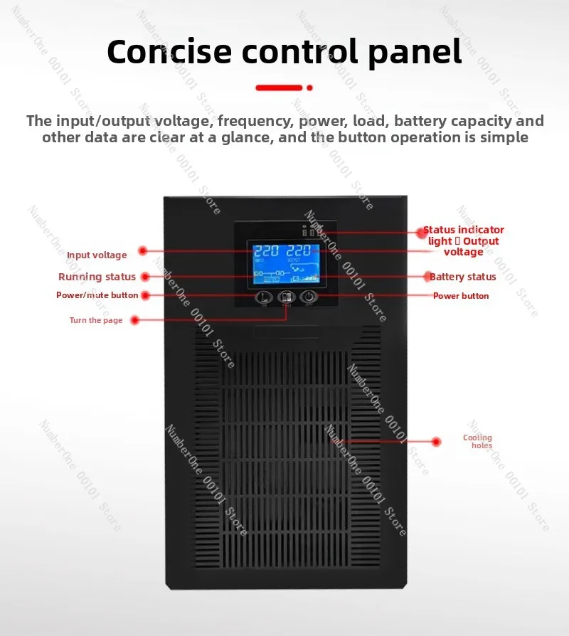 Uninterruptible Power Supply (UPS) 220V/110V Computer Host Emergency Power Outage UPS Voltage Stabilizer High Power