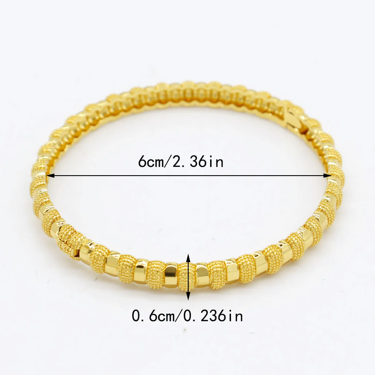 Adixyn New Desigh 1pcs Golden Plated Copper Bangle for Women Lady Party Wedding Gifts