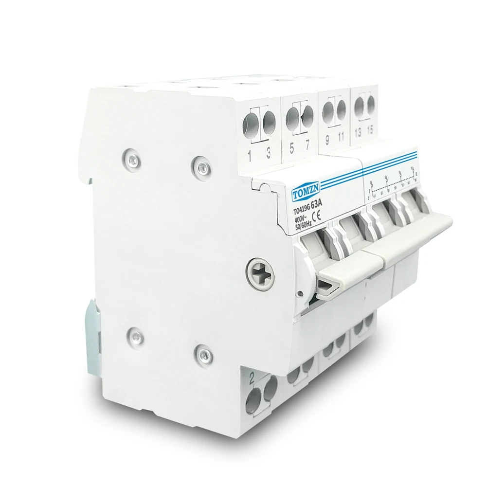 FTGT NEW  4P 63A 3 Phase Dual Power Manual Transfer Isolating Switch Interlock Circuit Breaker