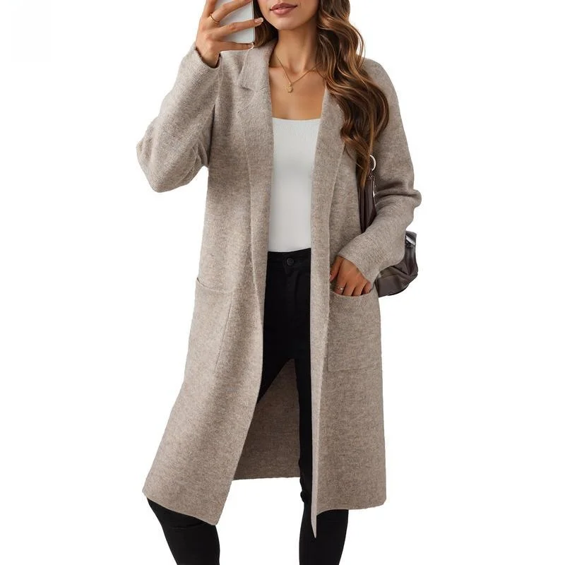 Automet Women's Open Front Knit Long Cardigan Sweater Elegant Style Comfortable Material Perfect for Summer Season