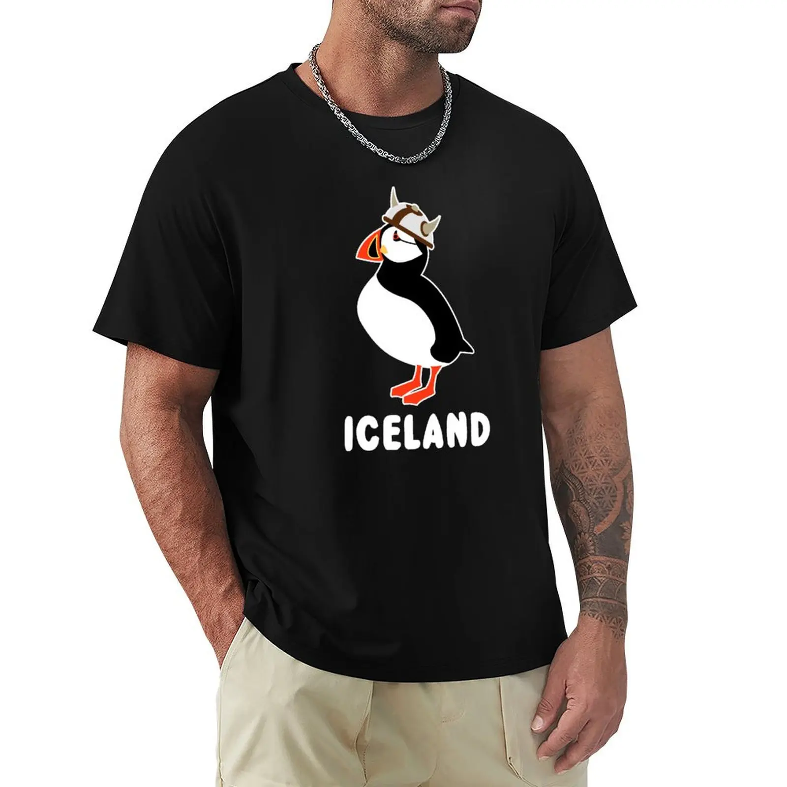 Puffin Viking of Iceland T-Shirt Comfortable Work Wear Tee