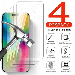 Étui de protection en verre HD pour Apple iPhone 16 Pro Max Pro Max iPhone16 iPhone16pro iPhone16promax 9H, 4 pièces