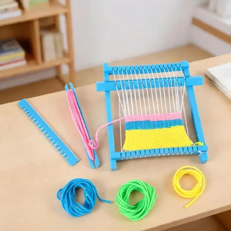 STEM DIY Weaving Loom Kit Educational Handmade Weaving Craft Set for Kids Develop Creativity Imagination Ideal School Supply