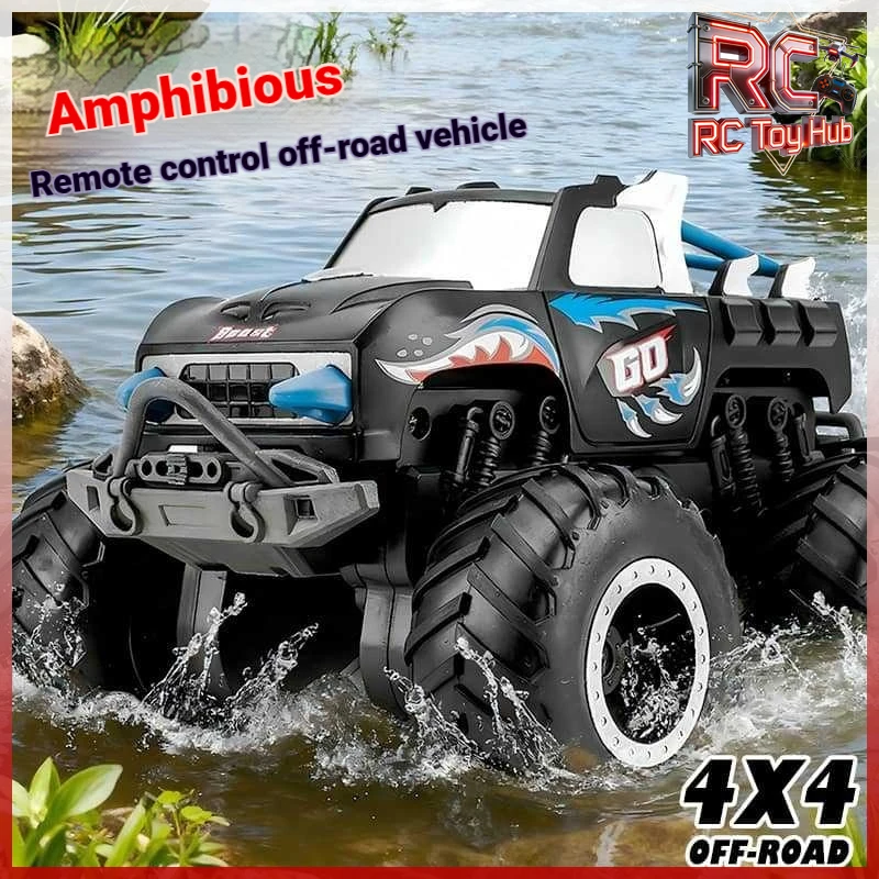 

Радиоуправляемый амфибийный грузовик 2.4G с полным приводом, внедорожный, для дрифта, электрическая игрушка для детей, для использования на суше и в воде