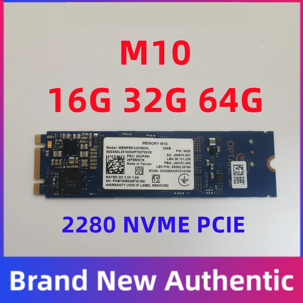 Original M10 M.2 2280 SSD 64GB 32GB 16GB PCIe M.2 2280 3.0 3D Xpoint NVMe Internal Solid State Drive For Intel Optane Memory