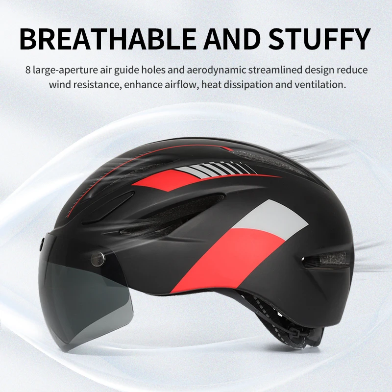 Eastinear Bicycle Riding Helmet With Taillight Goggles for Men and Women MTB Road Bike Helmet Scooter Motorcycle Bicycle Helmet