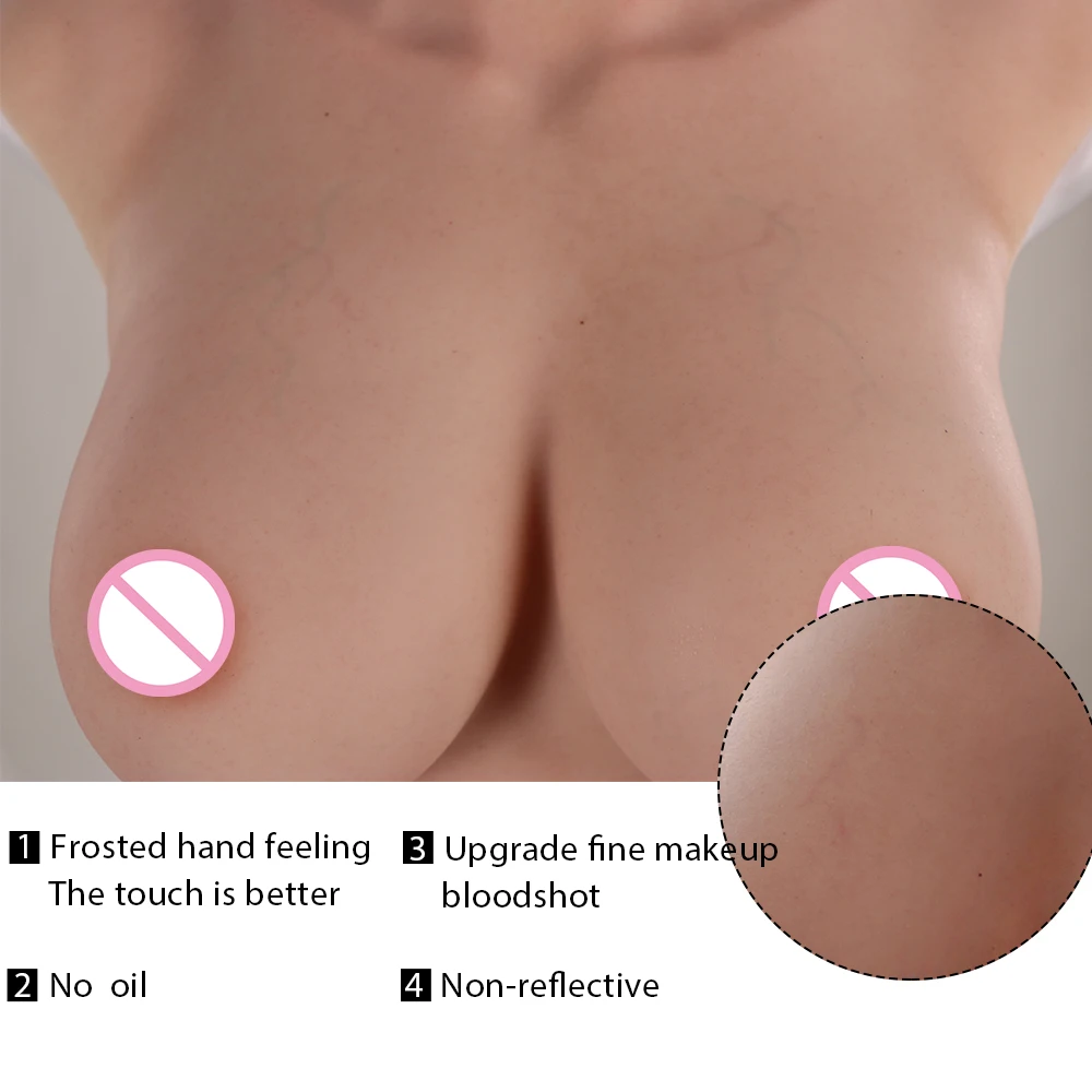 Eyung 8th Generation Crossdresser Realistic Silicone Breast Forms Fake Boobs Tits Shemale Transgender Sissy Drag Queen Cosplay