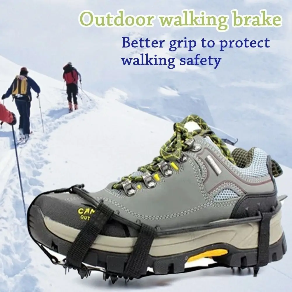 

Outdoor Crampons Anti-Slip Shoes Cover 24 Teeth Ice Gripper Snow Claws Shoes Spikes