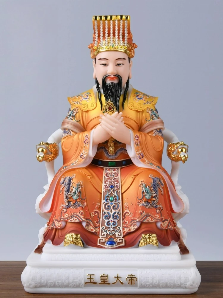 LTT marble crape myrtle jade emperor Jade Chi gold mother goddess ornament home offering