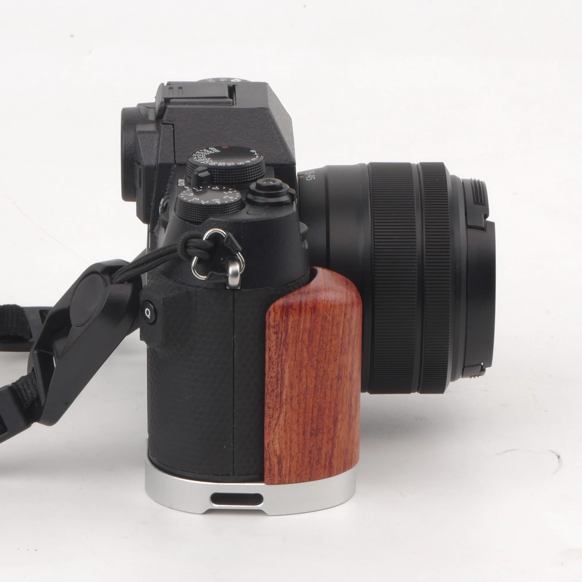 FITTEST Hand Grip QR Plate For Fujifilm X-T50 Camera Arca Tripod Bracket Wooden Handle Wood Grip Fuji XT50 L Bracket Fit RRS