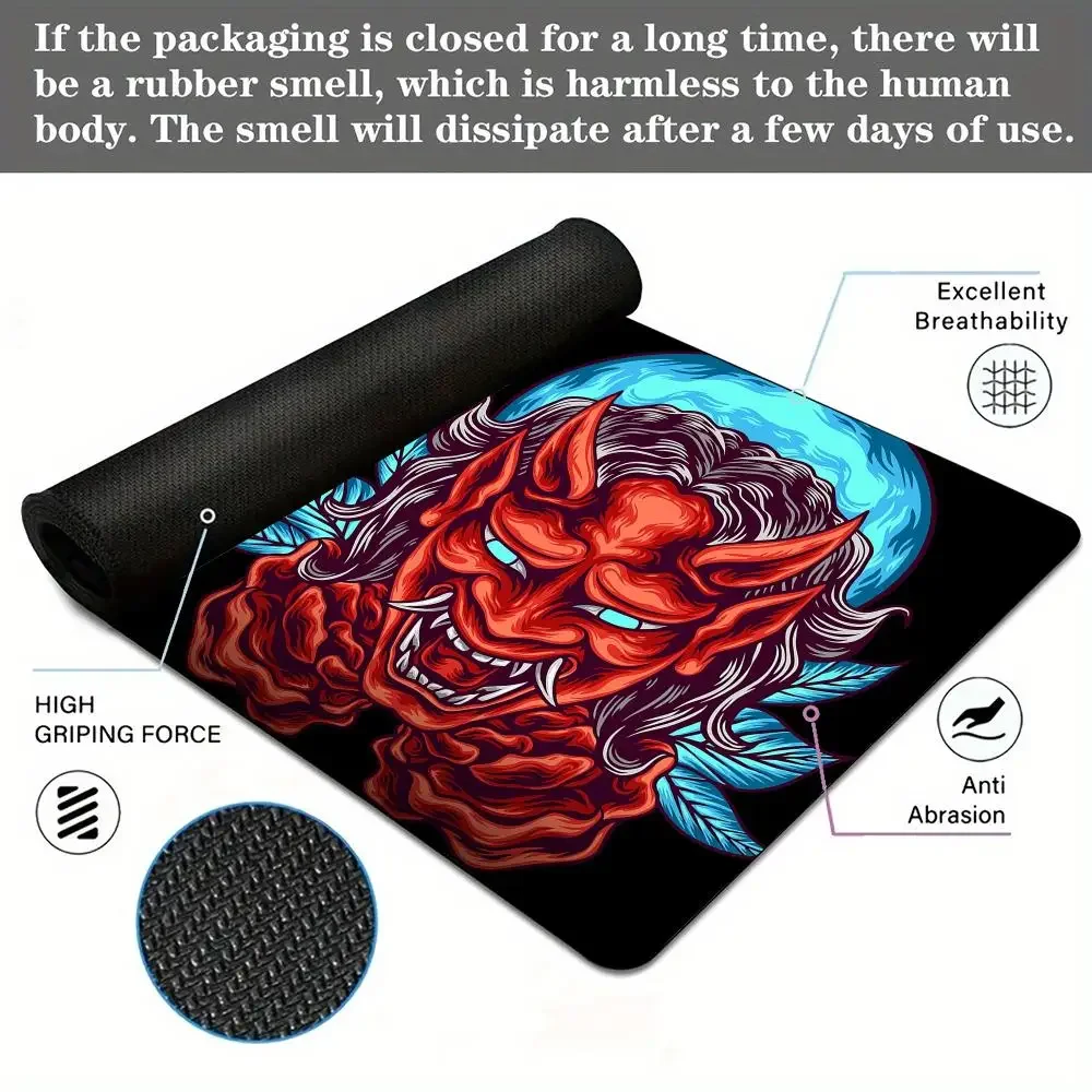 Ukiyo-e tema fantasmas anime mouse pad borracha antiderrapante tapete de mesa acessórios para pc tapete de jogos teclado estendido mousepad maus pad
