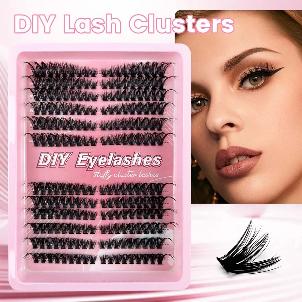 Eyelashes Extensions L Curl False Eyelashes DIY Segmented Individual Cluster Eyelashes Natural Oblique Winged
