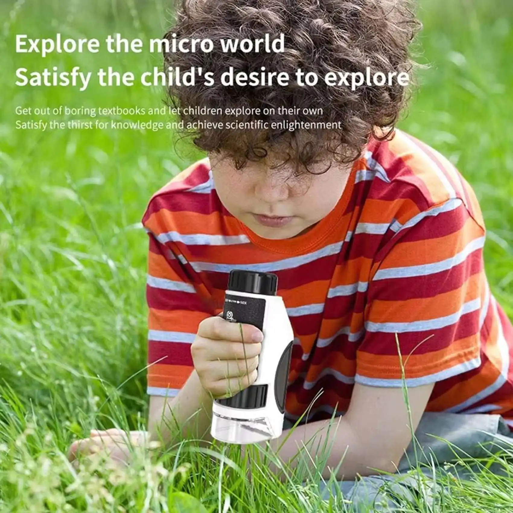 BHBD-3Pcs Kids Portable Mini Microscope 50X-300X Science Discoveries Handheld Microscopes Young Explorers