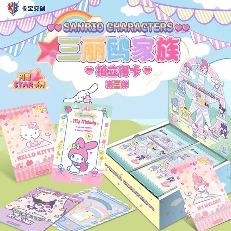 

Оригинальные новые коллекционные карточки Sanrio Family Shine Star Series: Куроми, Хелло Китти, розовые, милые, аниме-карточки, игрушка-подарок