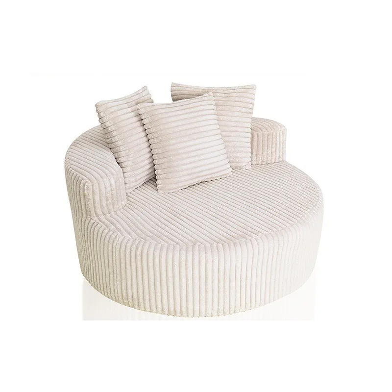 Nordic style with the same single round compressible sofa, creative small sofa by fabric designer