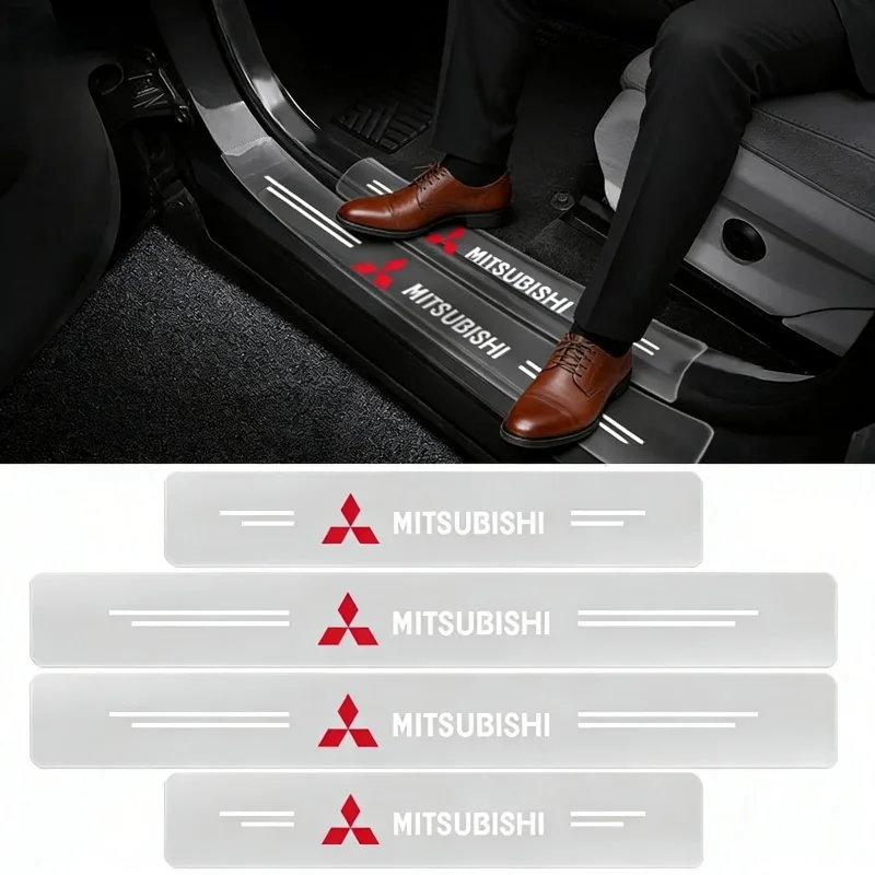 

4PCS Car Threshold Protector Sticker for Mitsubishi Pajero Outlander Lancer Eclipse Cross Transparent Anti-scratch Guard