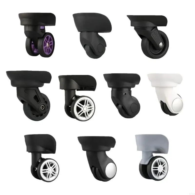 G7NB 2pcs 360 Degree Rotation Travel Suitcase Luggage Mute Wheel Travel Bag