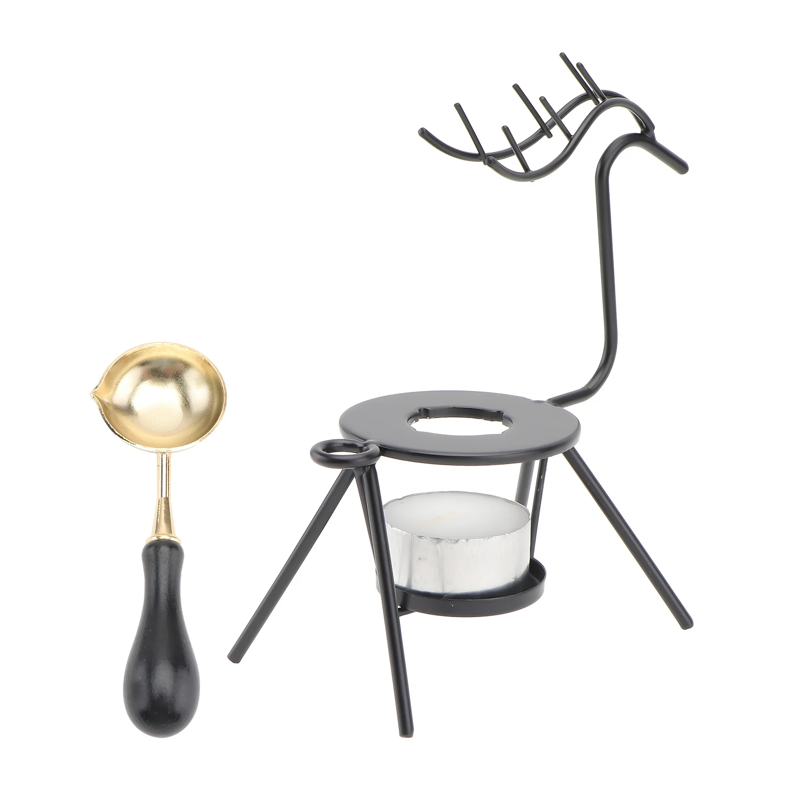 

1 set 1 Set Elk Shaped Wax Melting Stove Durable Rustproof Non Slip Design For Diy Sealing Wax Making Portable Furnace Tool