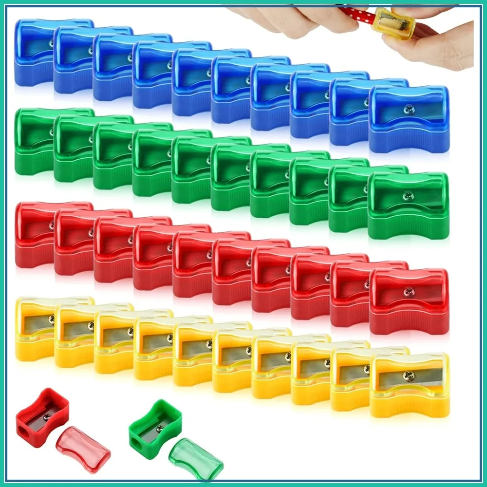 

96 PCS Coloured Plastic Pencil Sharpener - Manual Handheld with Cap