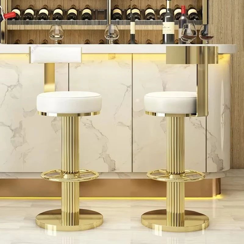 Kitchen Bar Chair Relaxing Restaurant Luxury Vintage Stools Bar Chair Home With Backrest Taburetes Para Barra Balcony Furniture