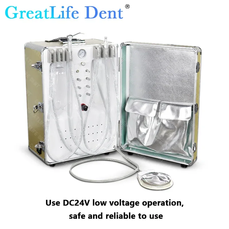 GreatLife Dent Dental Treatment Unit With Air System Water System Suction Portable Dental Unit Dental Portable Unit