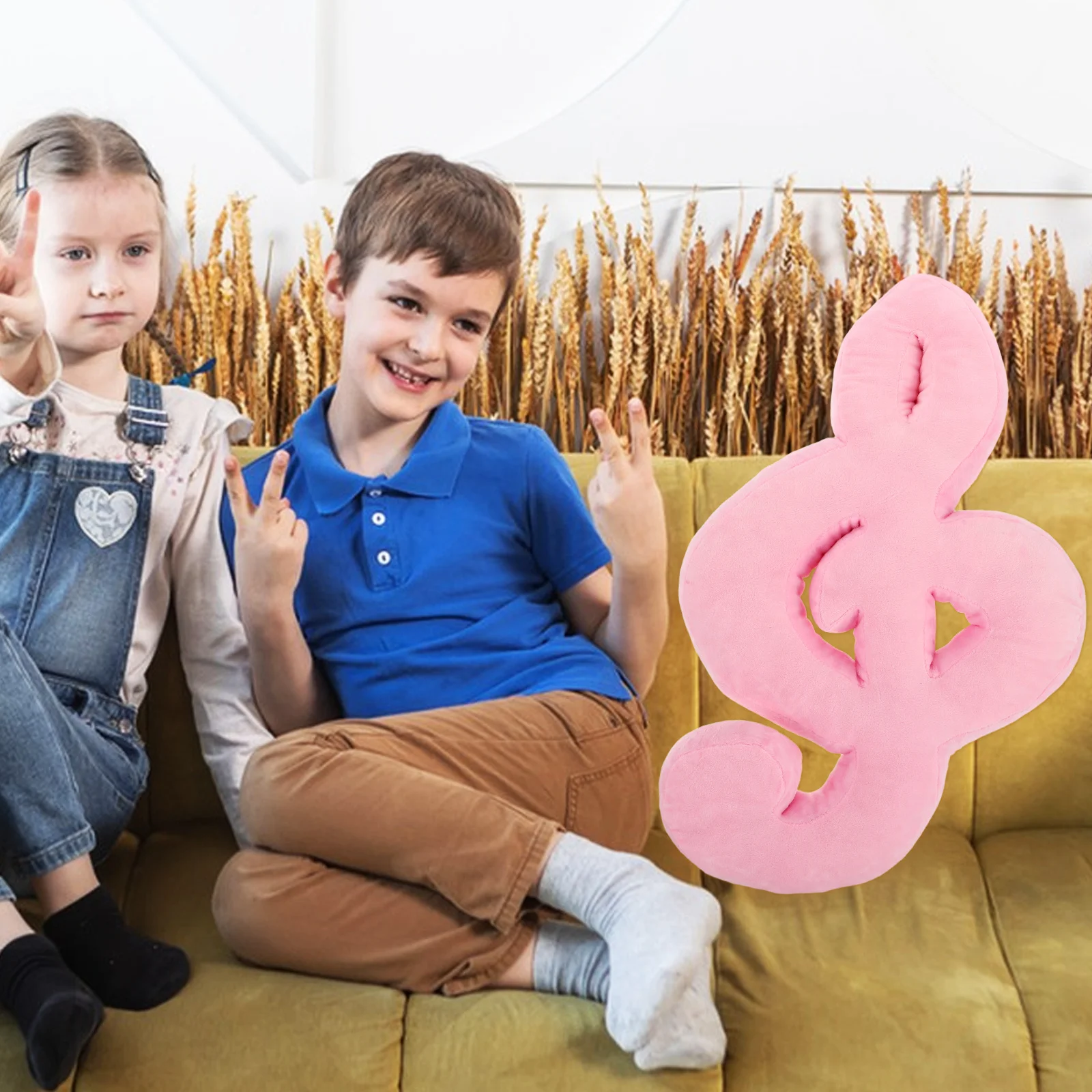 

Stylish Musical Note Pillow Soft Stuffed Cushion Decorative Throw Pillow for Couches Beds Music Lovers Gift Cute Couch Pillows