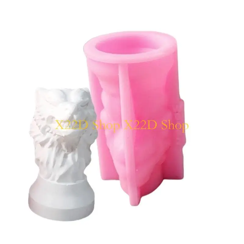 

X22D 3D голова волка скульптура силиконовые формы для свечей для свечей ручной работы из эпоксидной смолы