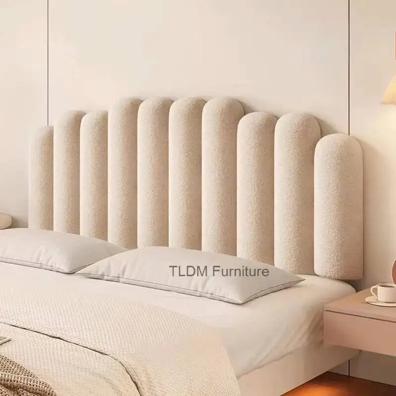 Pillow Modern Double Bed Headboards Tatami Anti-collision Light Luxury Lambswool Soft Cushion Bed Head Waist Protection Backrest