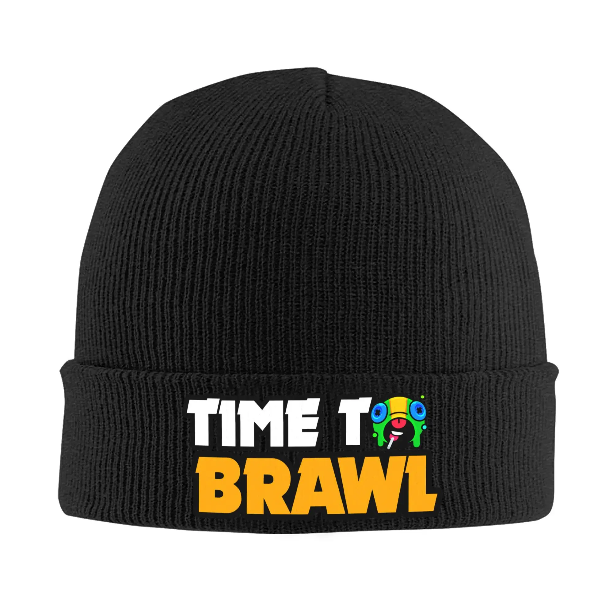 Brawling-Heros Logo Hat Autumn Winter Beanies Fashion Game Cartoon Caps Female Male Acrylic Knitted Hat