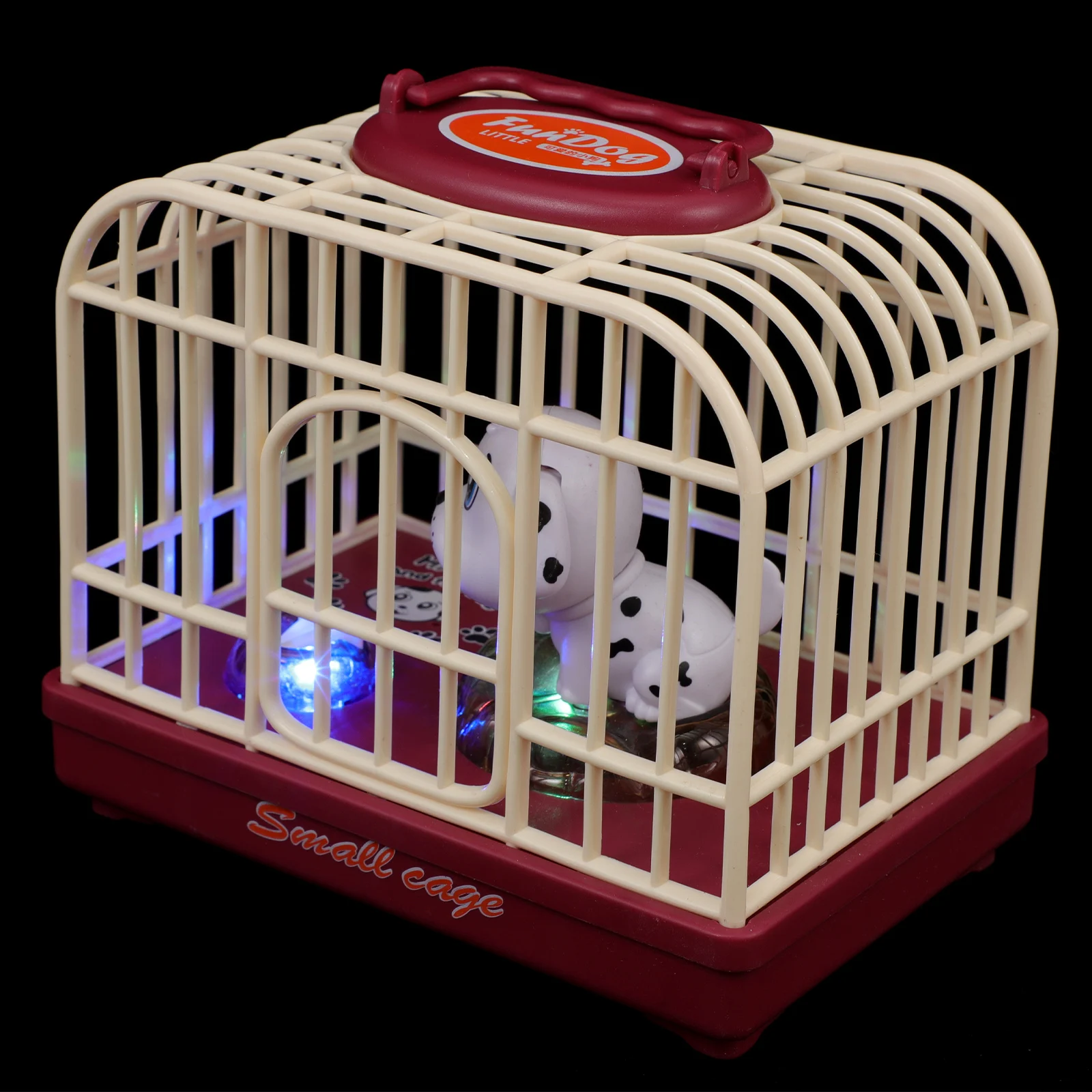 1 pçs controle de voz gaiola do cão pequeno brinquedo indução elétrica para crianças mini abs presente controle voz cão