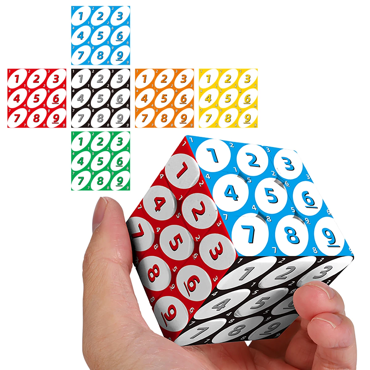 Magic Cube 3x3x3 3D UV พิมพ์ตัวเลขสีปริศนาบรรเทาความเครียดมืออาชีพความเร็วเรียบเกมของเล่นเด็กของขวัญ