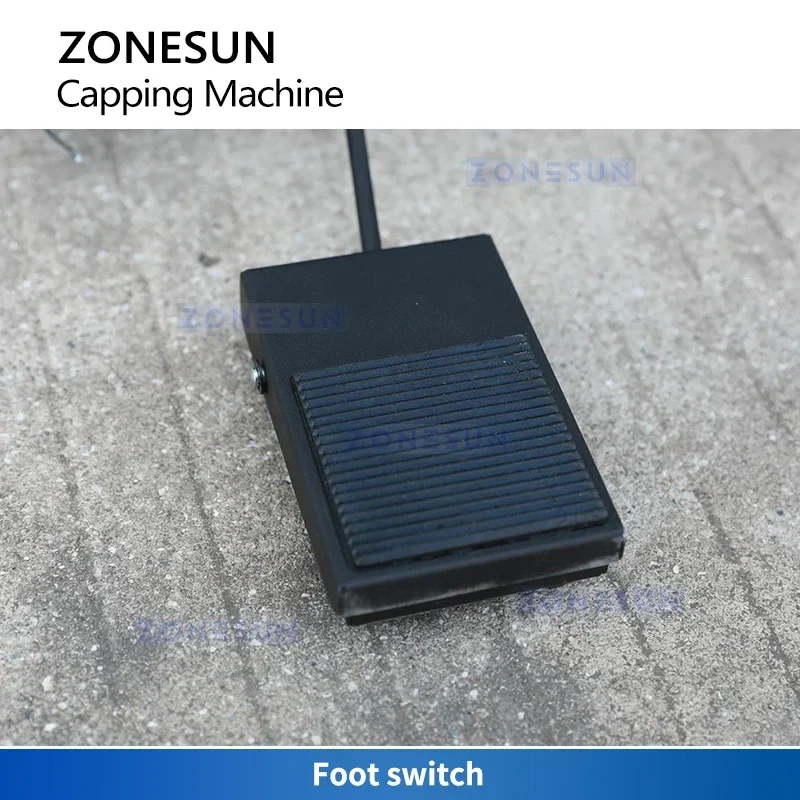 Zonesun ROPP Capper Roll On Pilfer Proof Capping Machine Semi Automatic ROPP Capping Machine Cap Sealing Machine ZS-XG60C