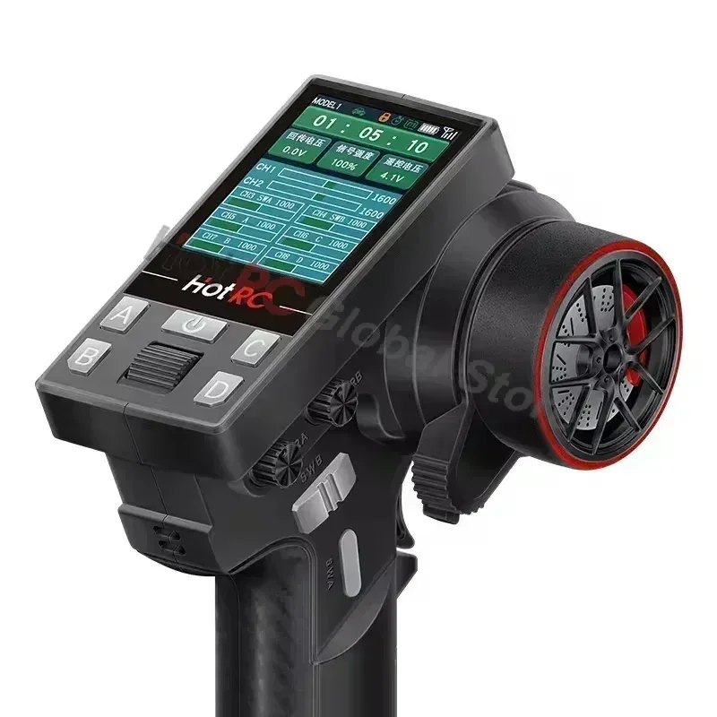 HOTRC CT-8B 10CH 8 Canali 2.4Ghz Schermo a Colori di Controllo Remoto 8CH F-08A F-08AT Giroscopio Ricevitore Trasmettitore per RC Auto Barca Serbatoio