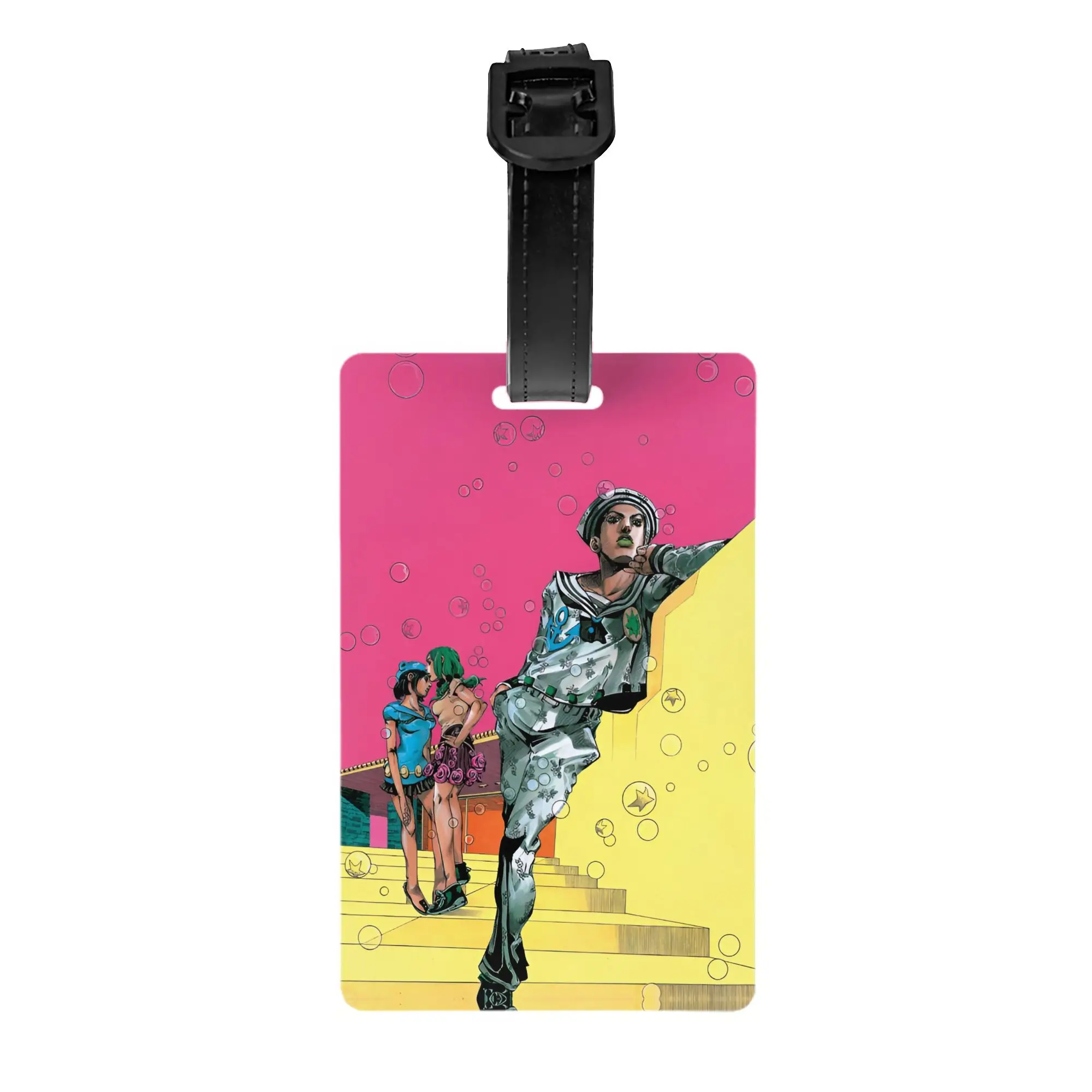 

Индивидуальные бирки для багажа с аниме-дизайном JoJo's для дорожных чемоданов, защитная накладка для идентификационной карты с именем