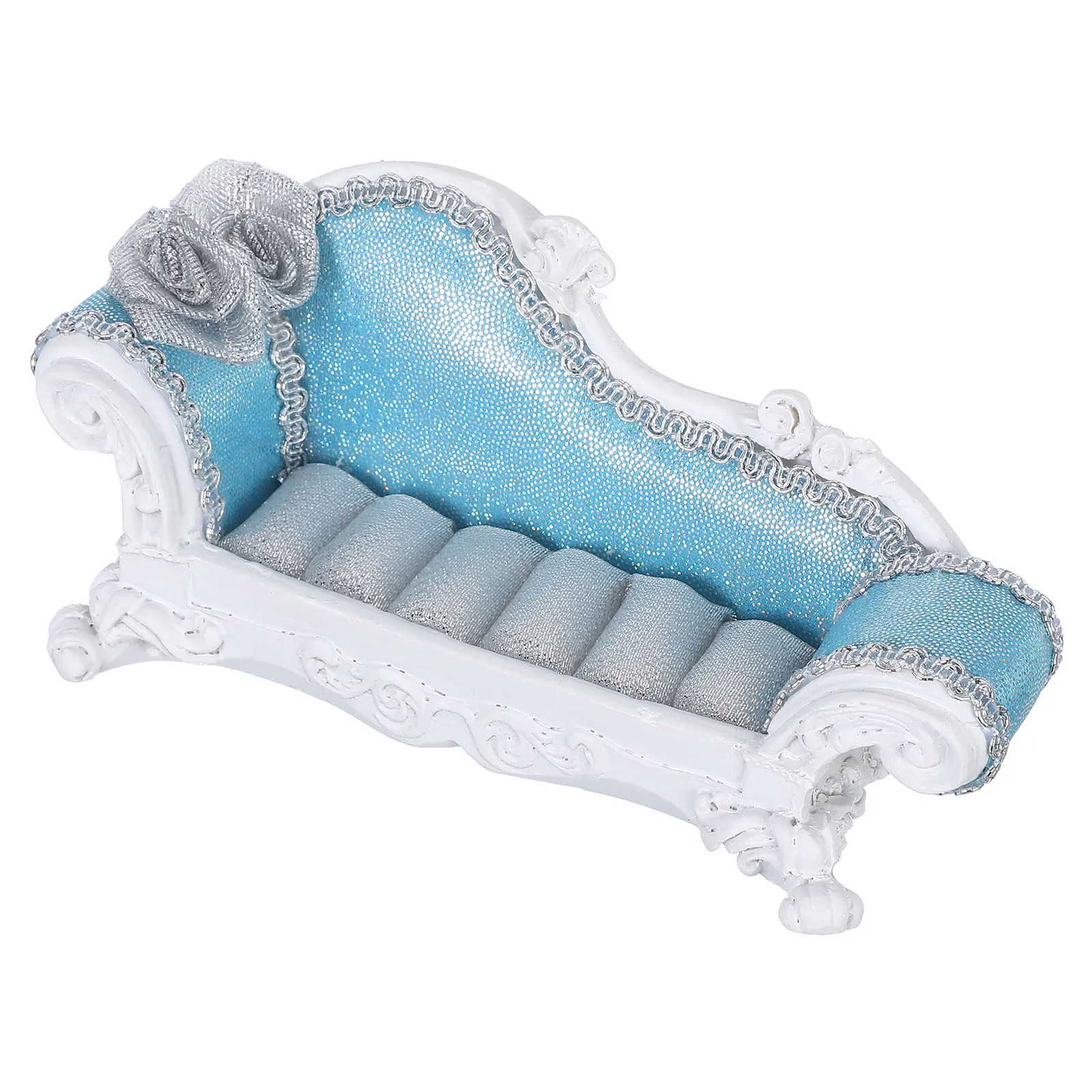 

Sofa Shape Jewelry Holder European Style Resin Ring Earring Storage Organizer Compact Display Stand for Dressing Table Home