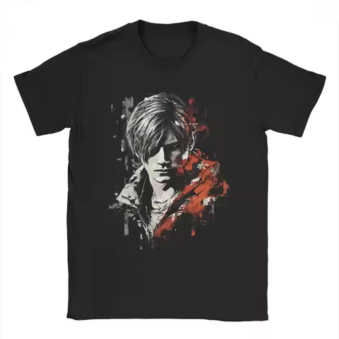 Men's Leon S Kennedy Remake Jacket RPD Rookie T Shirt 100% Cotton Clothes Hipster Short Sleeve O Neck Tees Gift Idea T-Shirt