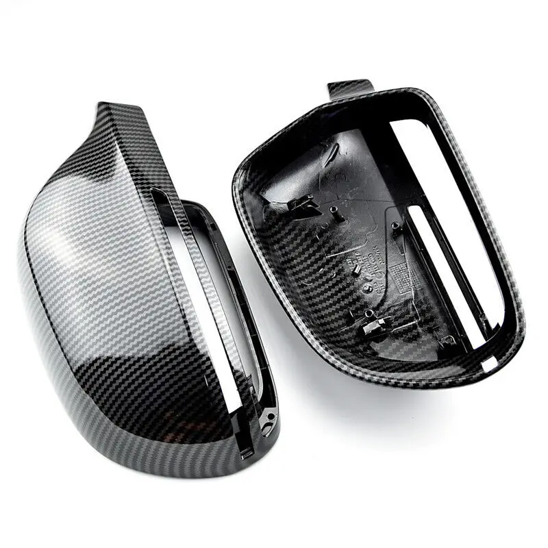 For Audi A3 A4 B8/B8.5 A5 A6L A8L RS6 S8 Q3 Car Replacement Rearview Side Mirror Cover Wing Cap Exterior Door Case Trim Carbon