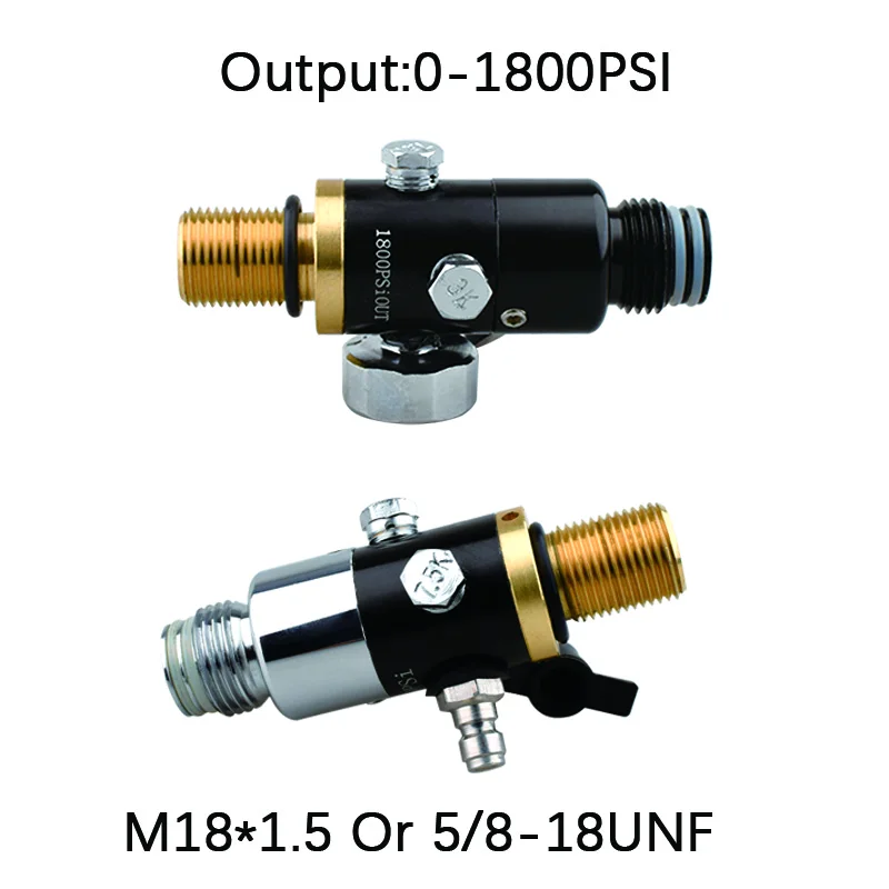 

Подводное плавание M18*1,5 или 5/8-18UNF с регулируемым выходом, регулятор давления 0-1800PSI, станция HPA для газированной воды, фитинги для дайвинга CO2
