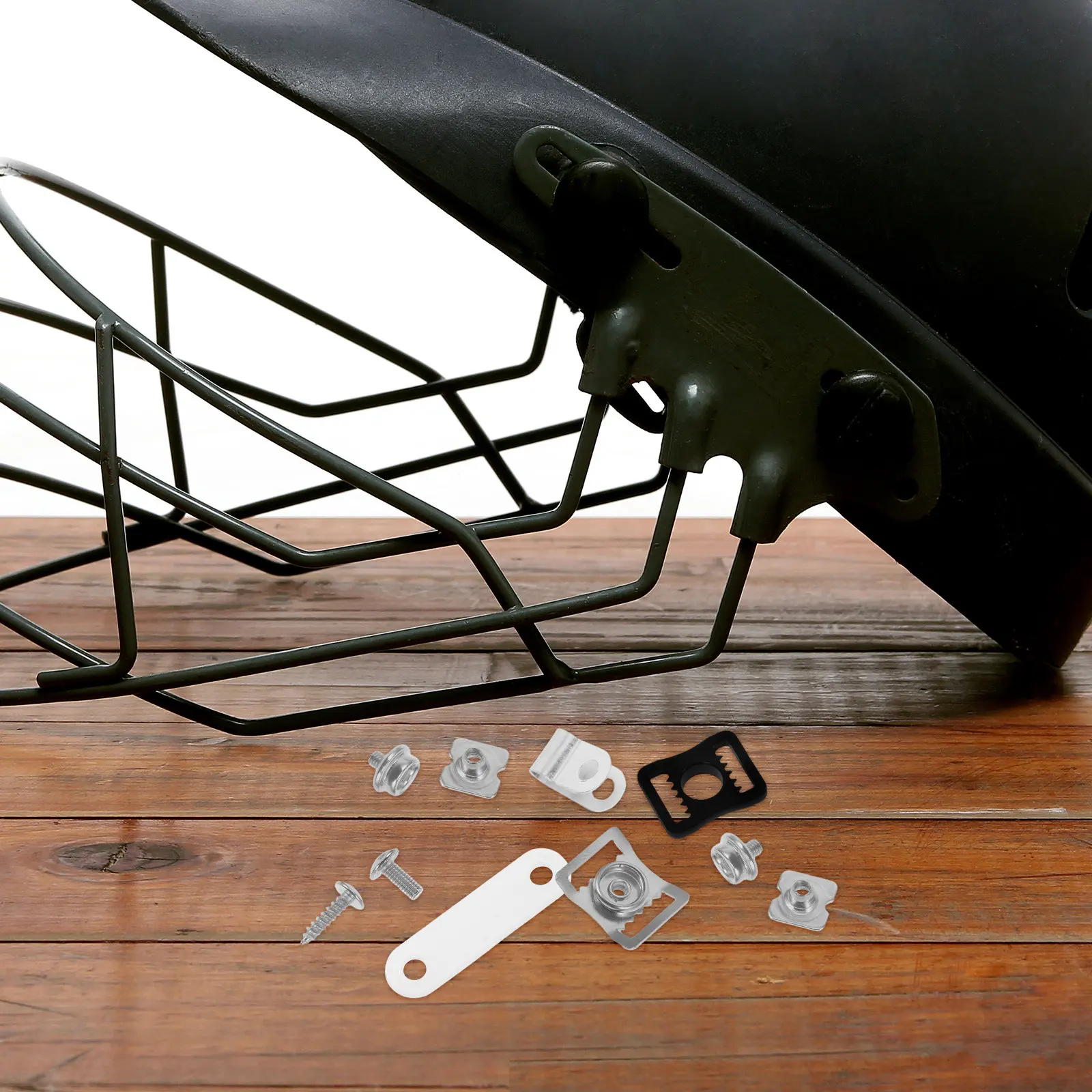 Sports Helmet Repair Kit 57 Piece Hardware Set with Screws Nuts Clips Straps and Visor Parts