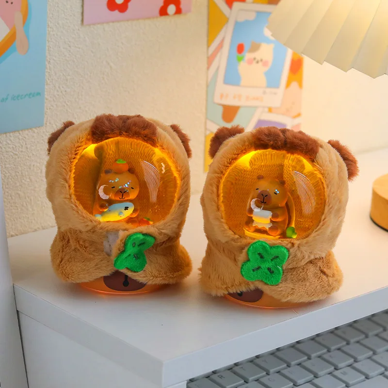 

HomeWorking dolphin crystal ball blind box creative Capibala figure luminous desktop small ornaments children and students gifts