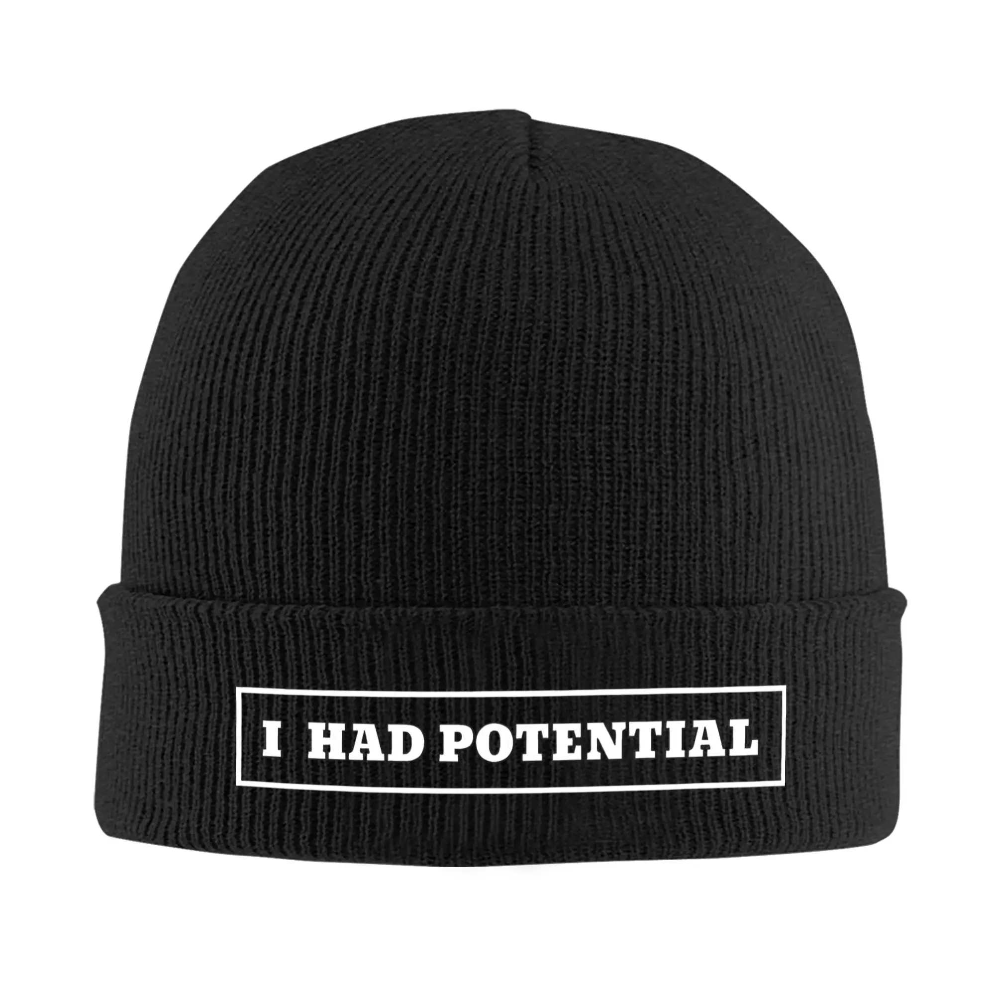 I Had Potential  Funny Sarcastic  Knitted Caps Women's Men's Beanies Autumn Winter Hats Acrylic Project Hail Mary Warm Melon Cap