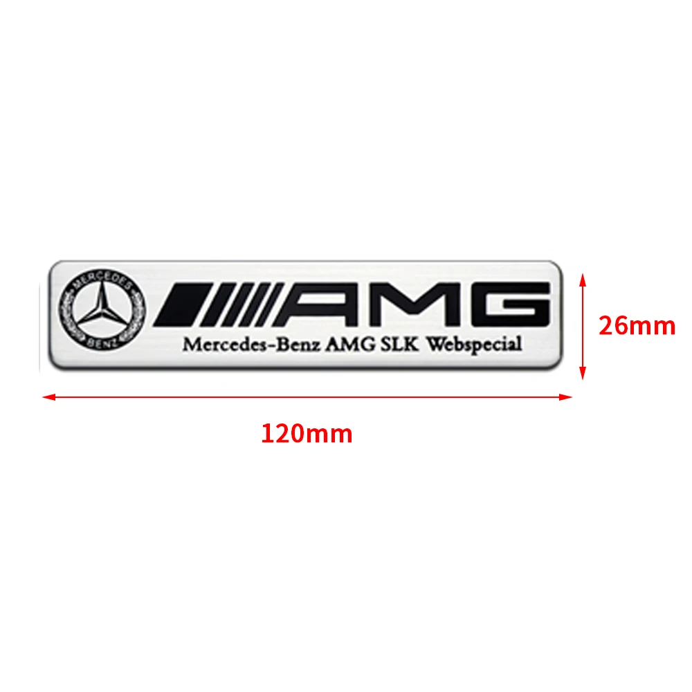 3D Aluminum Emblem Car trunk Body Car Side Fender Decoration Stickers Auto Accessories for Benz AMG W204 W213 W205 W222 E71 W211