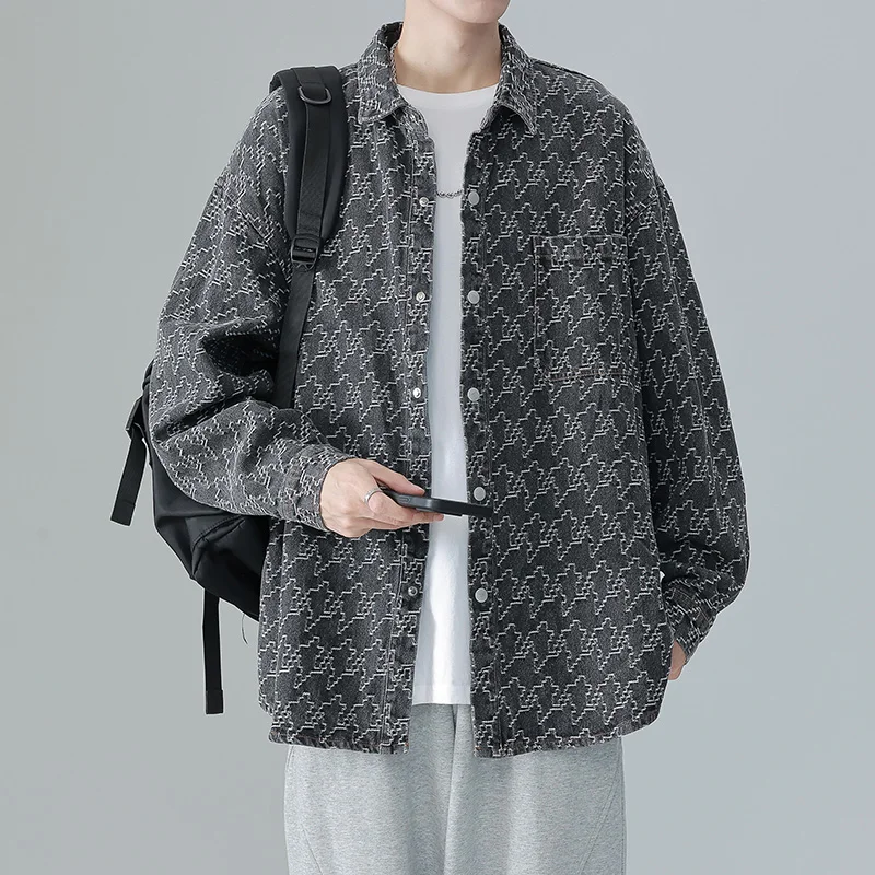 Men's Long Sleeve Blouse Fashion Shirts Men Clothing Smart Casual Streetwear Streetdress New Spring Autumn Hombre Male Clothing