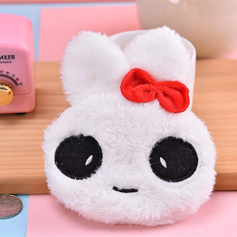 10cm neue Cartoon niedlichen Panda Kaninchen Plüsch Geldbörse Münz tasche Mädchen Lippenstift Tasche Bluetooth Headset Datenkabel Aufbewahrung tasche