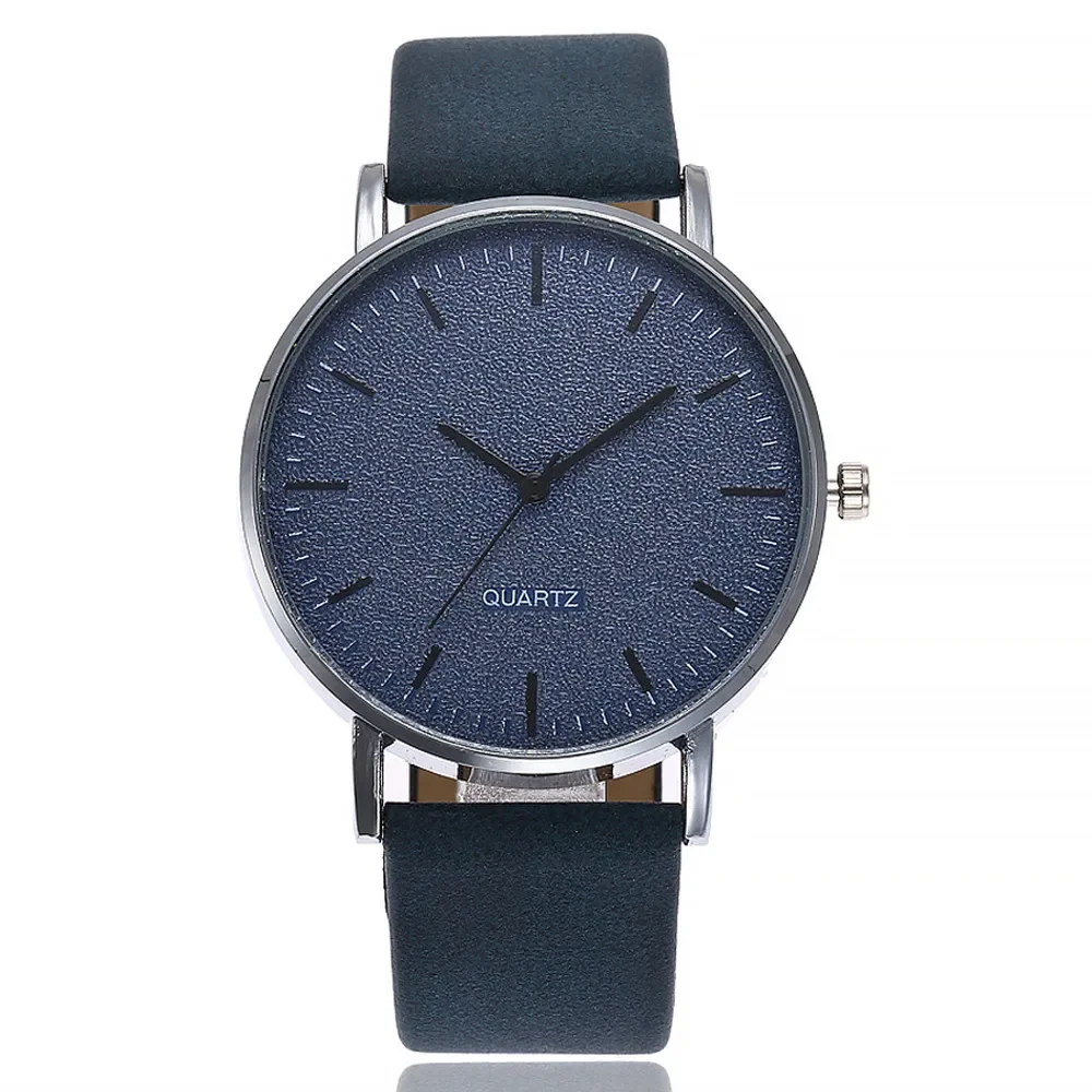 Reloj minimalista de moda para hombre, relojes de pulsera de cuarzo analógico con banda de cuero verde, relojes ultrafinos para hombre