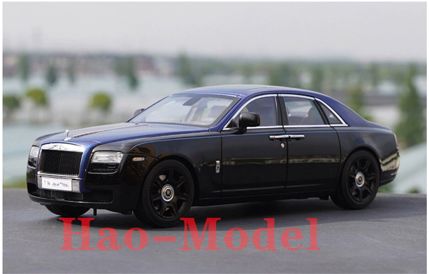 Kyosho 1:18 For Rolls-Royce GHOST Diecast Car Model Kids Toys Boys Girls Gifts Hobby Display Ornaments Collection White/Blue